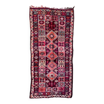 Boujad purple Moroccan rug - 208 x 500 cm