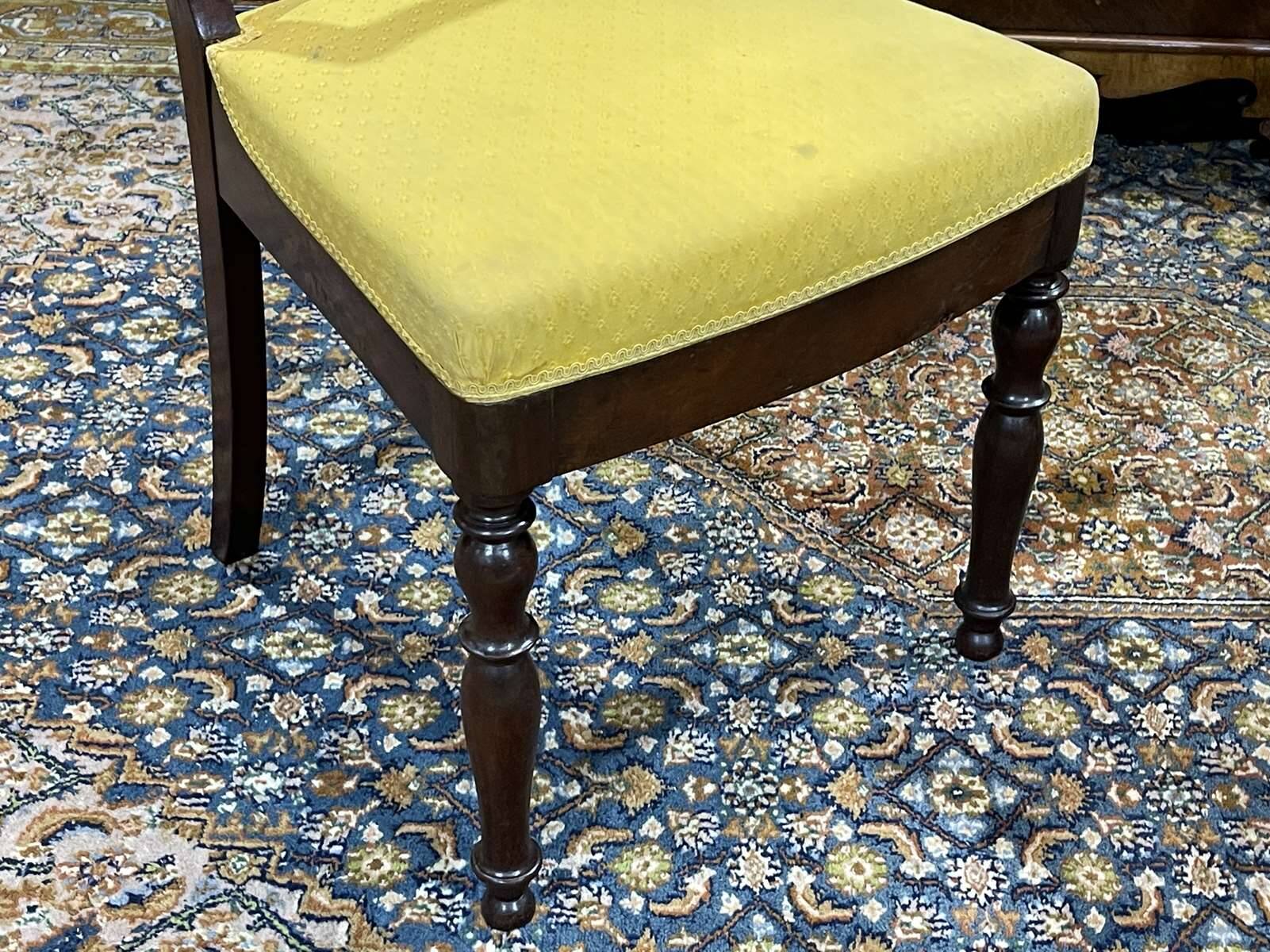 Pair of French mahogany chairs late 19th century