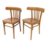 2pcs Chaise de café Chaise de bistrot Mid Century Vintage Café Bistro Streb