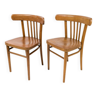 2pcs Chaise de café Chaise de bistrot Mid Century Vintage Café Bistro Streb