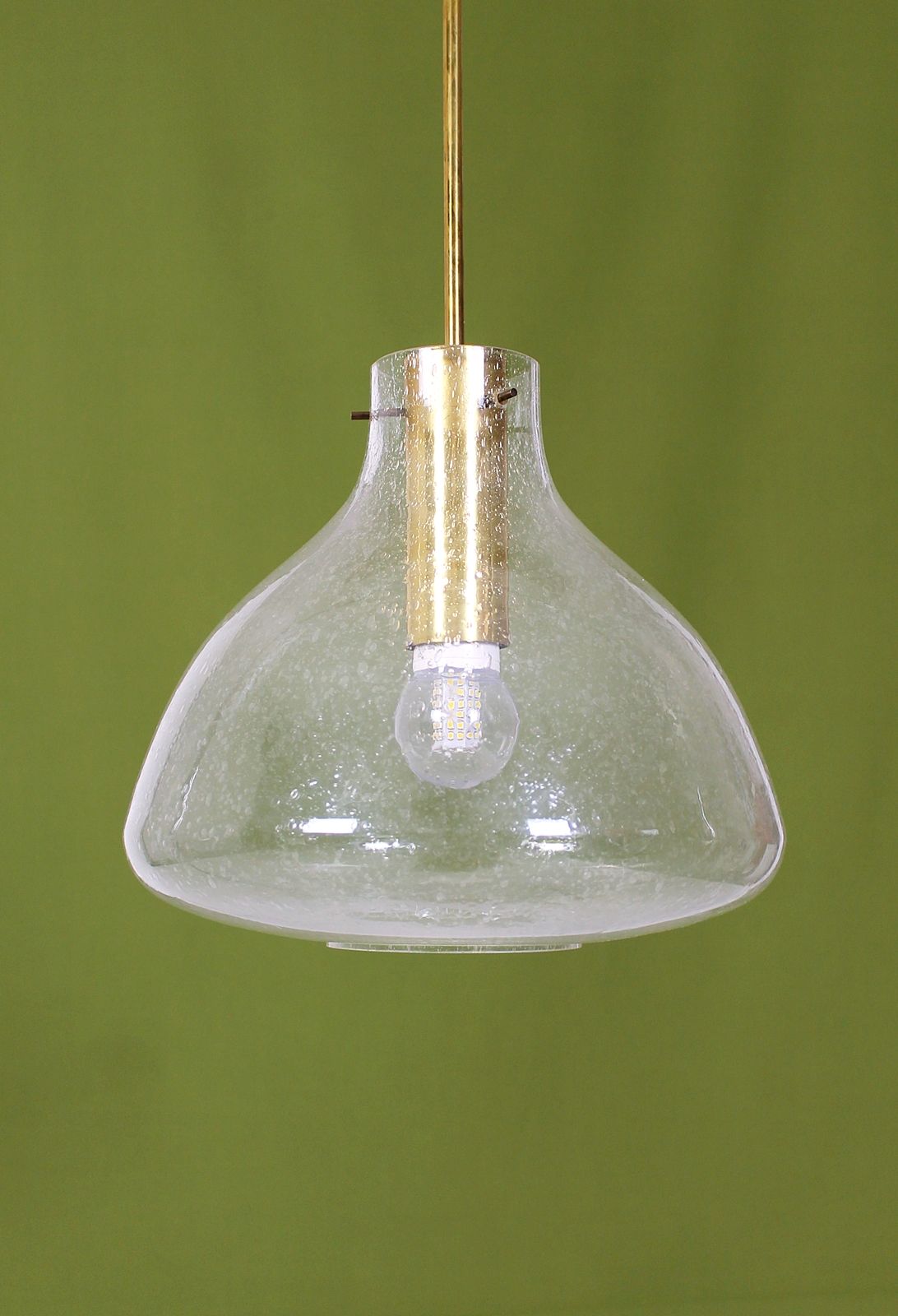 Midcentury Pendant Light by Glashütte Limburg Germany, 1970s