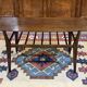 Table basse anglaise en acajou et hêtre des années 70