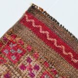 3x12 Red & Navy Blue Oushak Runner Rug, 83x352Cm