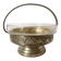 Art Deco fruit bowl in silver-plated metal and chiseled glass