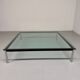 XXL coffee table LC10 design by Le Corbusier for Cassina, 1980s, glass.