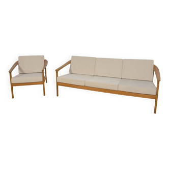 Mid Century Sofa and Armchair Monterey /5-161 by Folke Ohlsson for Bodafors, 1968, Set of 2