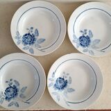 Set of 4 plates terre de fer Saint Amand