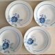 Lot de 4 assiettes terre de fer Saint Amand