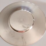 Silver-plated metal cup and saucer