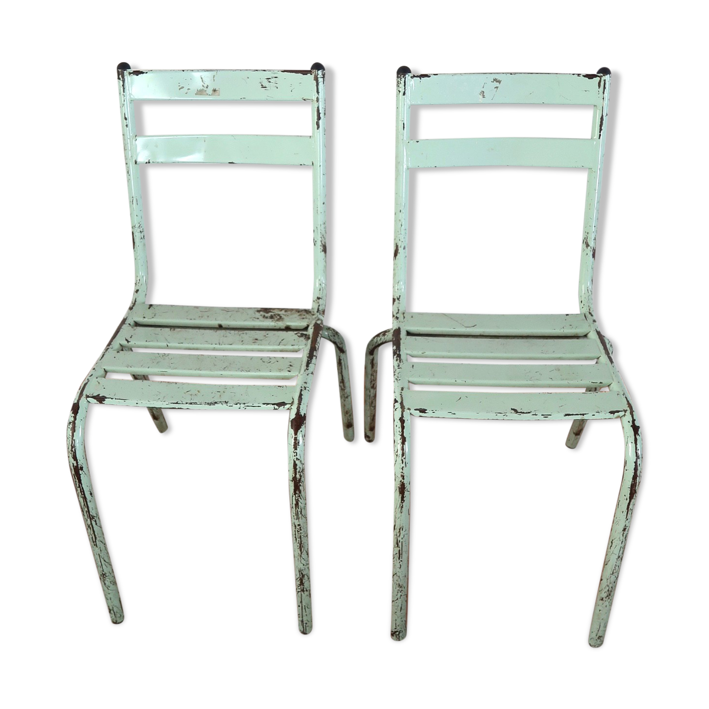 Set of 2 Art Prog metal garden chairs