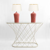White twisted console table 1980s