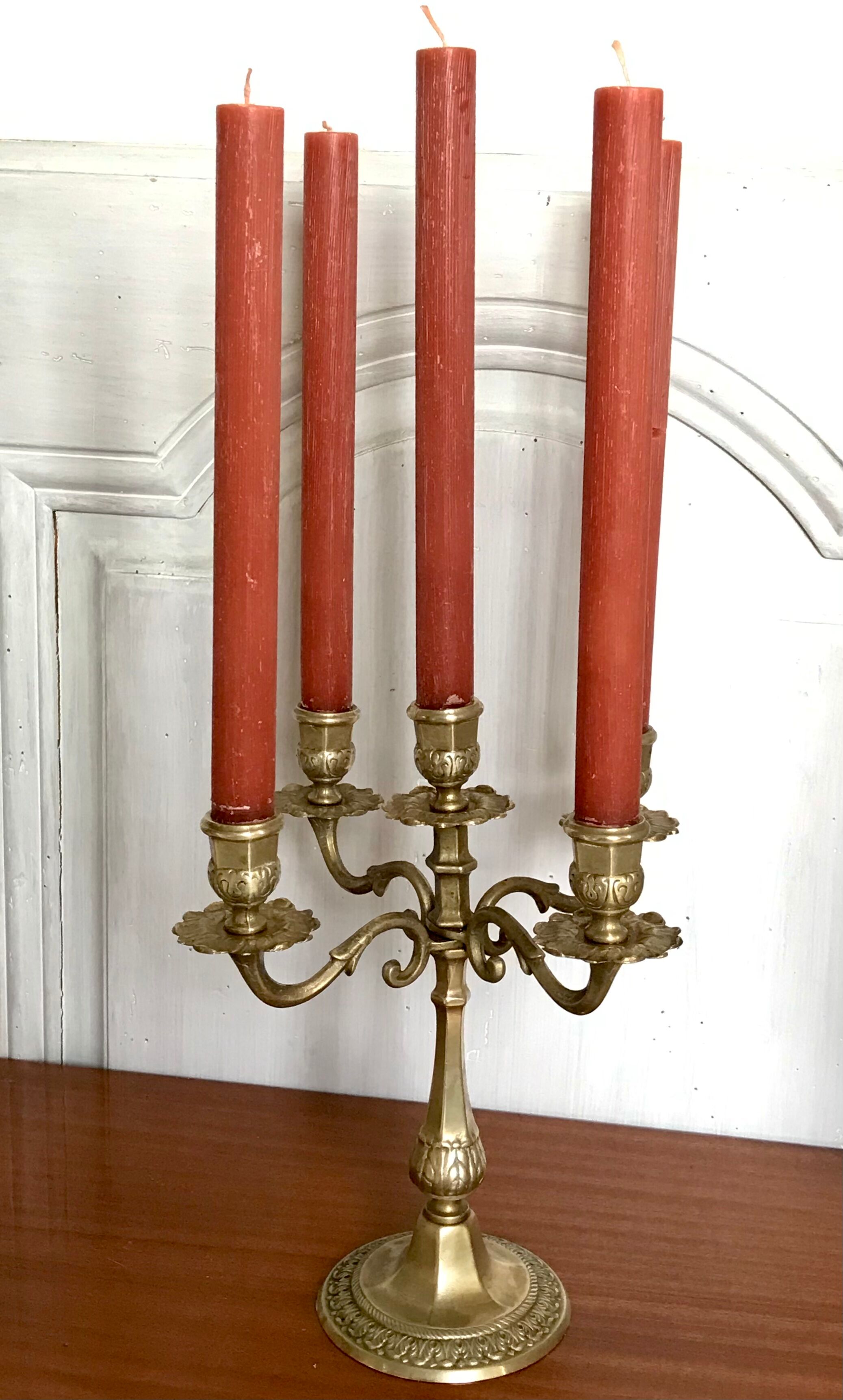 Golden bronze chandelier