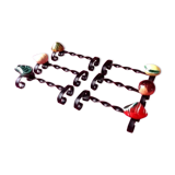 6 knife holders shells ceramic 1950