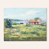 Swedish spring, oil on plate, 35 x 27cm