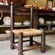 Chaise basse George Robert en bois et paille n°2