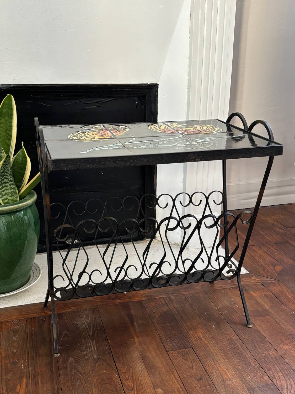 Side table, Vallauris magazine rack