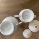 Sugar bowl and milk jug in Pallas Limoge porcelain