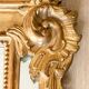 Large wooden and gilded stucco mirror with parecloses - 19th century