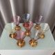 Set of 8 Vintage Italian Murano Style Cocktail Glasses – Gold Lustre – Mult