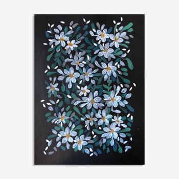 Painting A4 Daisy Flowers