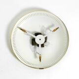 Rare round illuminated mid-century Hillebrand metal mirror from 1966