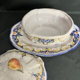 Angoulême Le Renoleau earthenware soup tureen set, 20th century