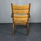 Wood turned rush armchair in the stye of Charles Dudouyt, France 1950s