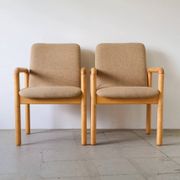 Pair of Danish armchairs in beech