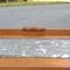 Art deco oak and marble sideboard