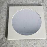 "space age" mirror, steel, 70s.