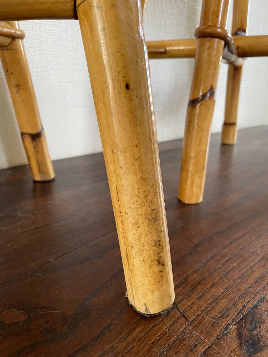 Vintage rattan stools