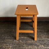 Tabouret de ferme art populaire peinture barn d'origine