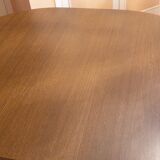 1970s wooden round table