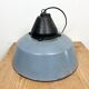 Industrial Grey Enamel and Cast Iron Pendant Light, 1960s