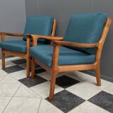 Set Teak Danish chairs by Jull Kristensen 1960s