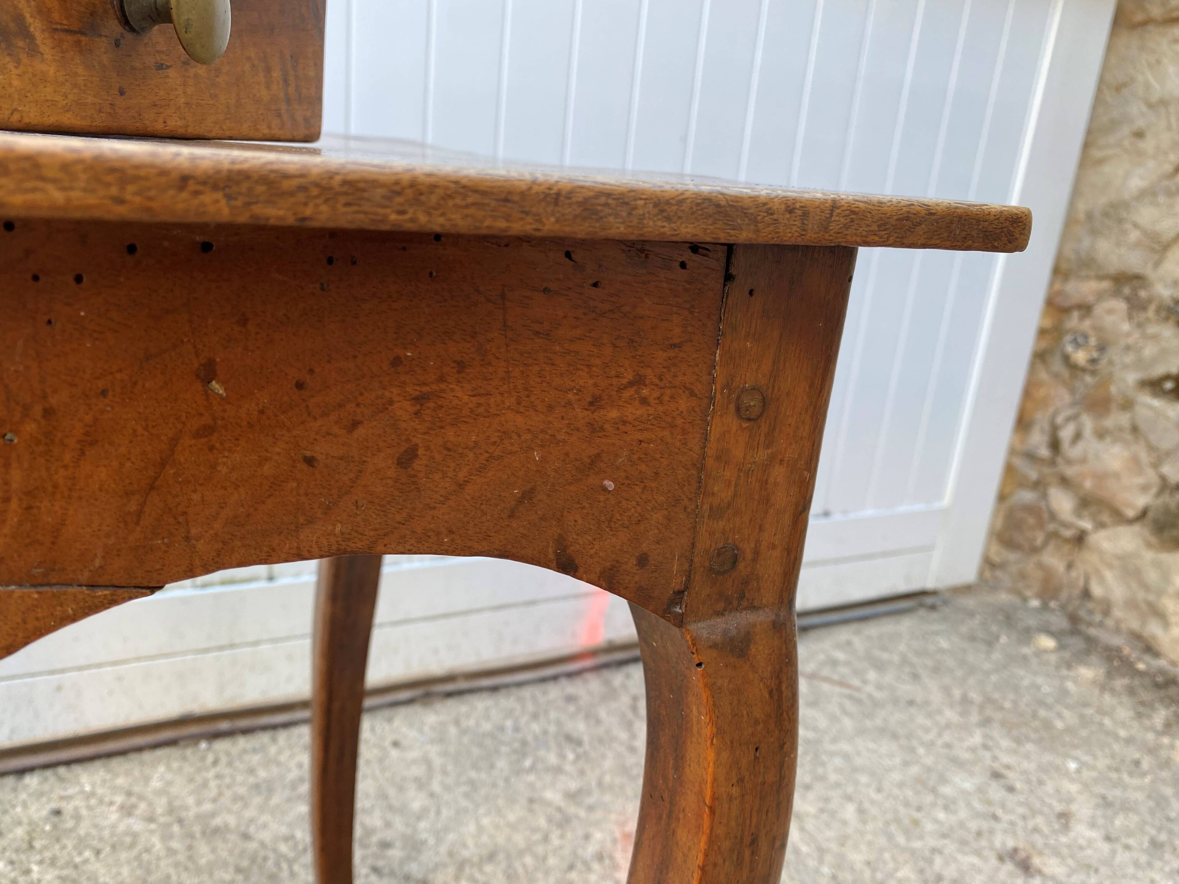 Oak desk with 1 drawer, 65x52cm
