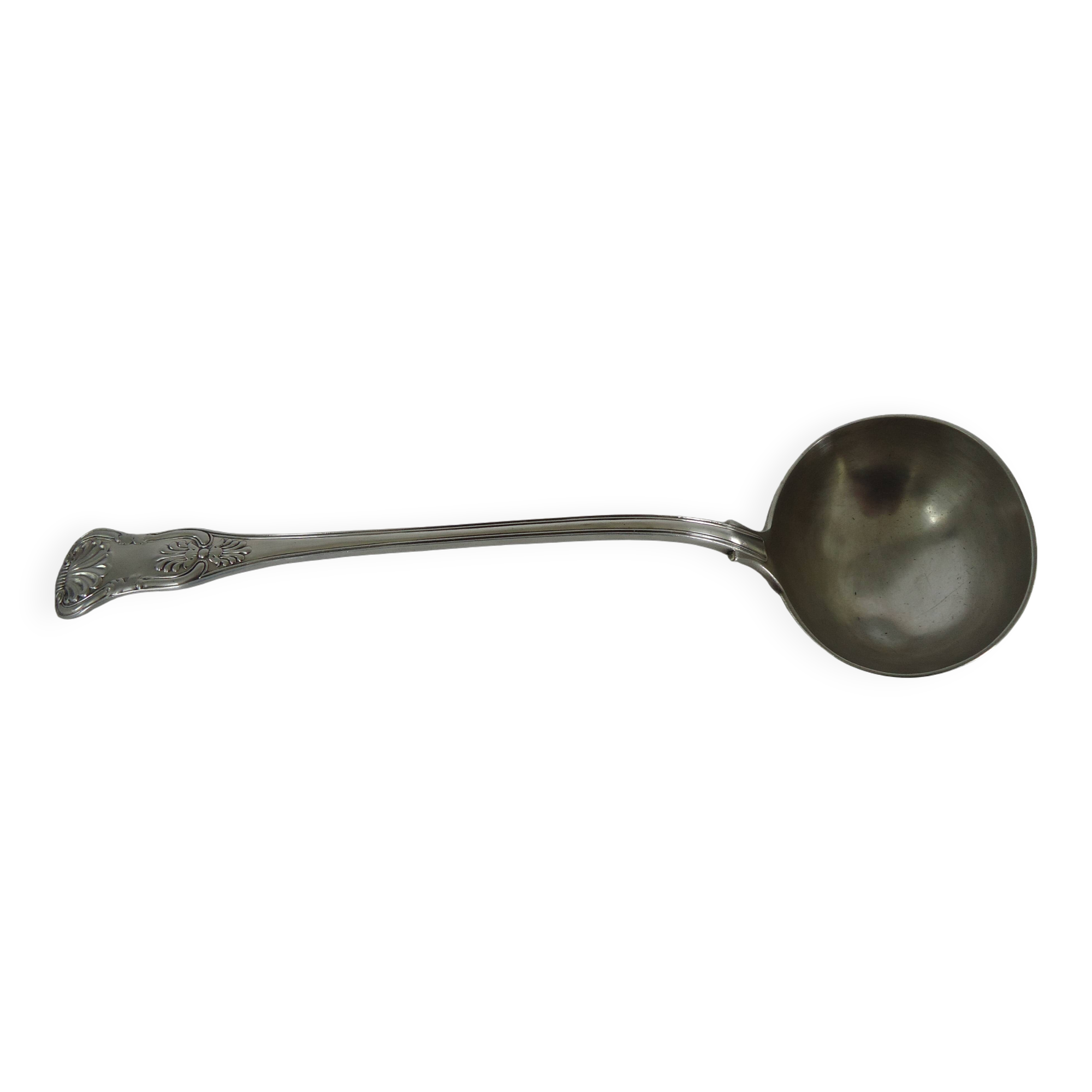 Louche à soupe victorienne, en argent massif 356 gr