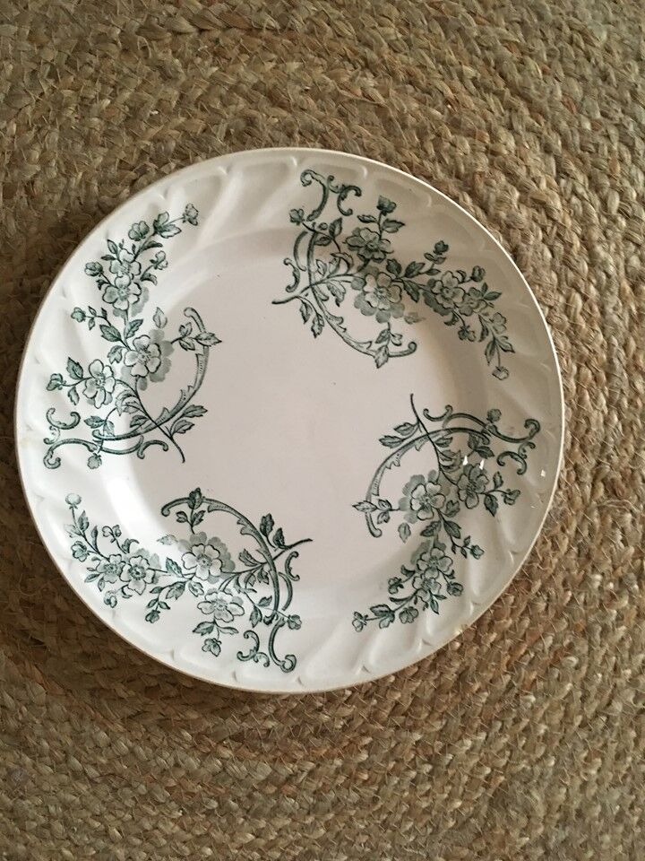 Set 7 flat plates and assorted flat faincerie Fénal Fréres "Capri" pexonne