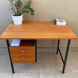 Vintage teak and metal desk