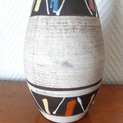 Vase en céramique graphique, West Germany, vers 1970