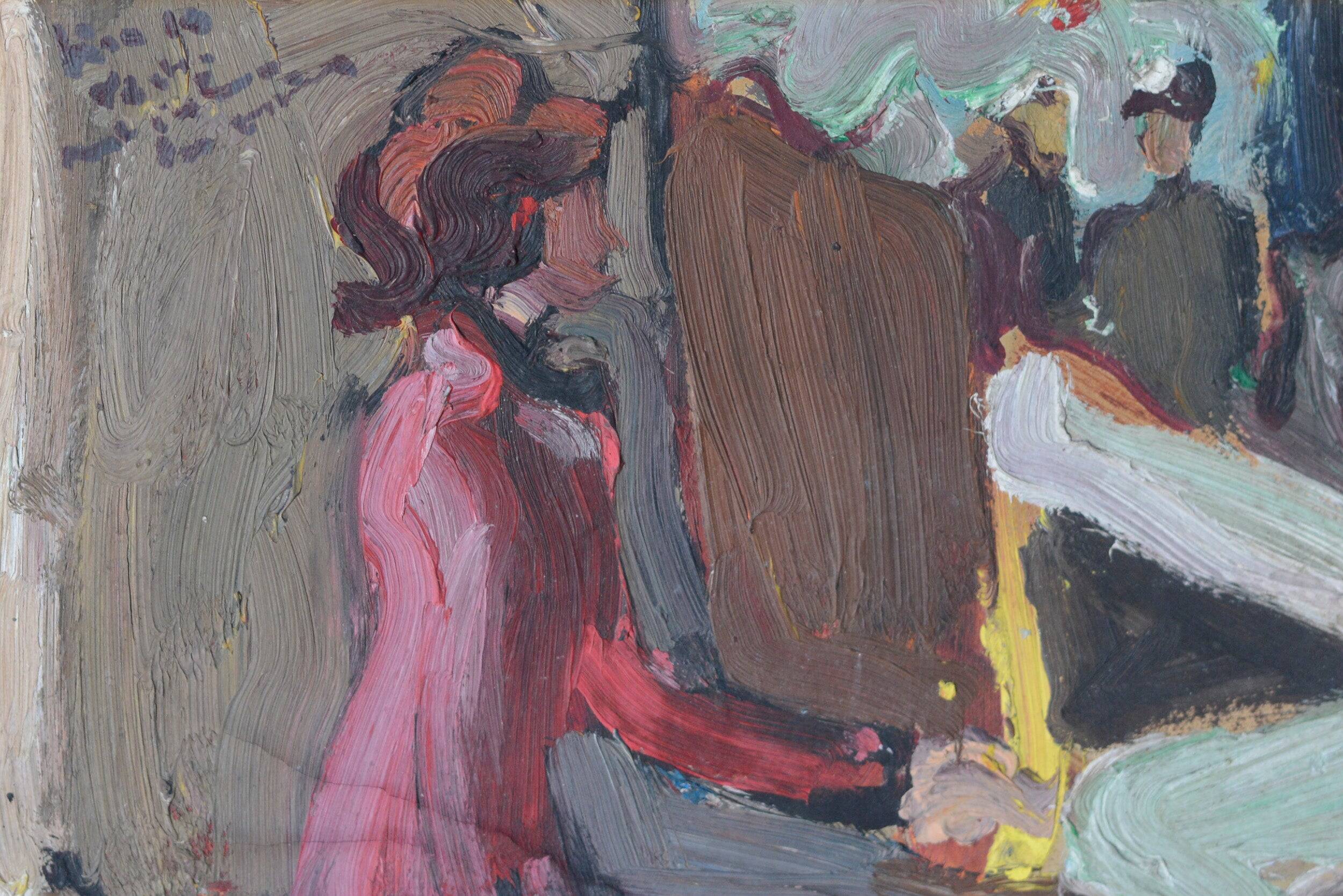 The Piano Player - Impressionist Oil Sketch