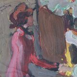 The Piano Player - Impressionist Oil Sketch