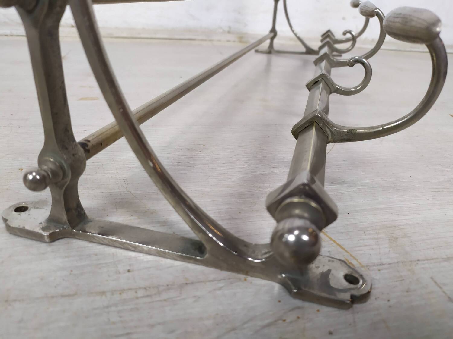 Nickel-plated wall-mounted coat rack
