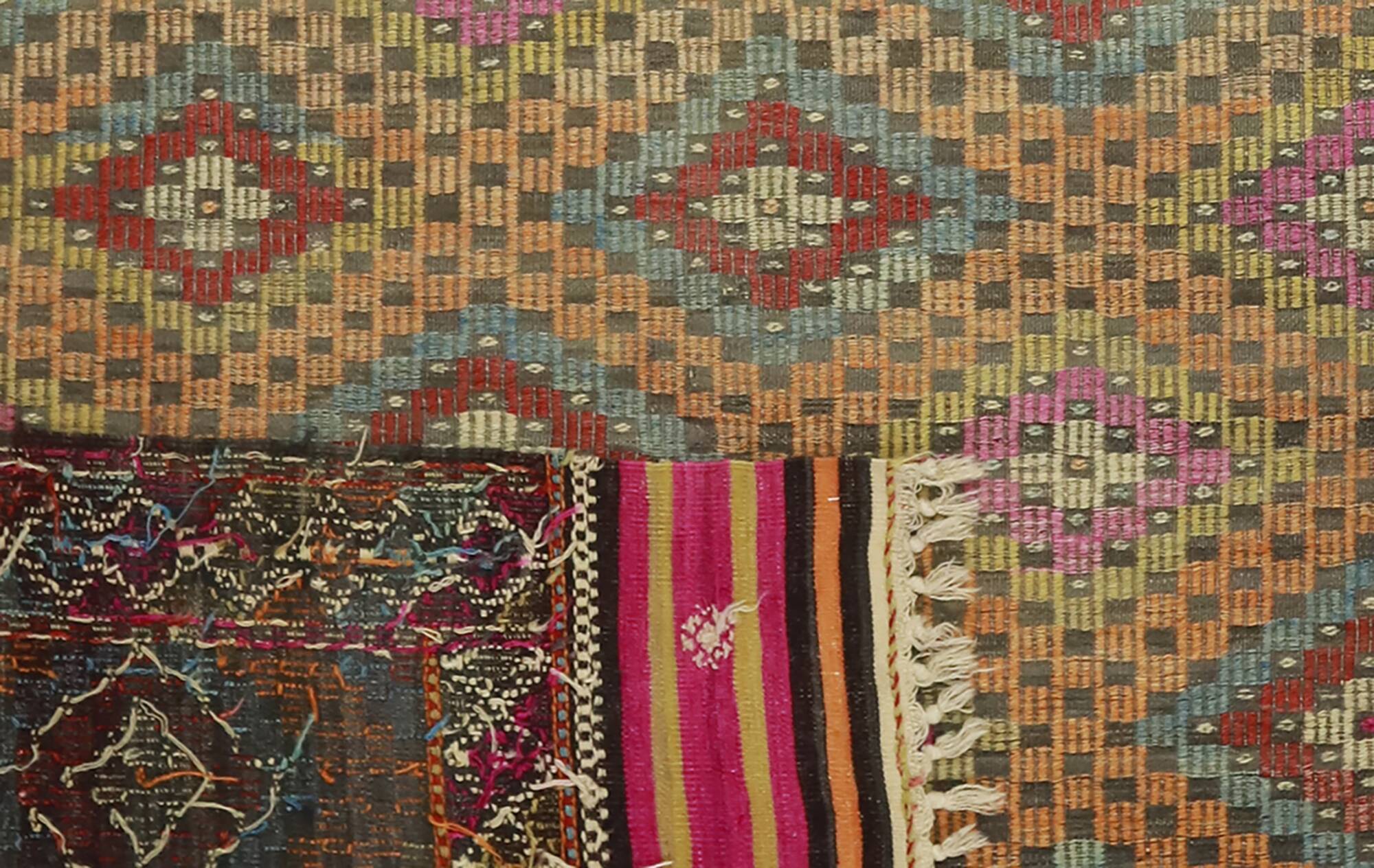 Vintage Turkish Oushak Kilim Rug 190x312 cm Handmade Wool