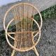 Paire de chaise loveuse fauteuil en rotin bambou 1950