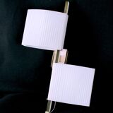 White and brass asymmetrical appliques, with double opaline, France 1950's