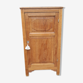 Armoire basse 1 porte bois clair