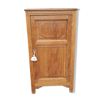 Armoire basse 1 porte bois clair