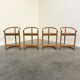 Set of four Allmilmö bar stools, 1980s