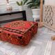 Handmade Berber pouf in wool 60 X 60 X 20 CM
